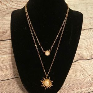 Necklace- double chain choker